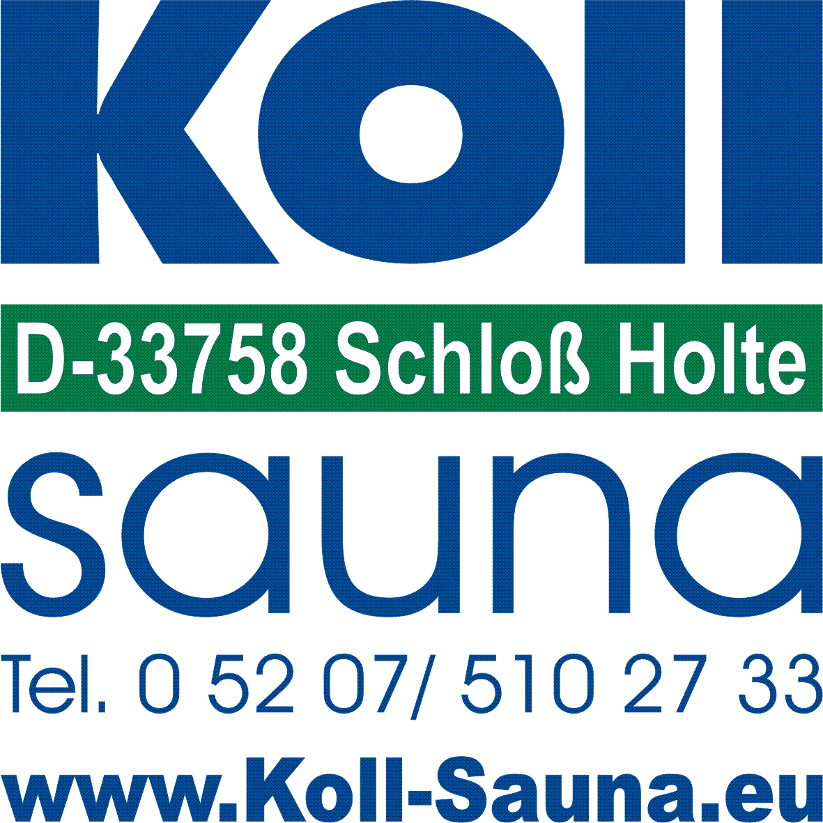 Koll Sauna Logo Preisliste Exquist-Sauna Comfort-Sauna Compact-Sauna Rustikal-Sauna